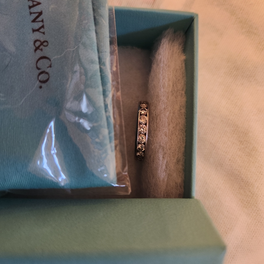 Tiffany & Co. PLATINUM DIAMOND RING CHANNEL SET